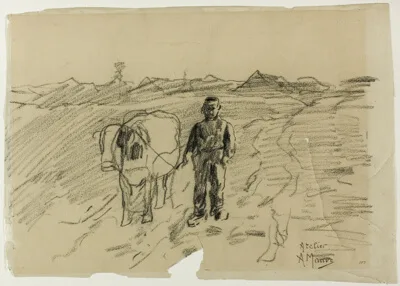 Anton Mauve, Man Leading Cow