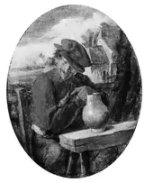 Adriaen Brouwer, A Peasant with a Bird