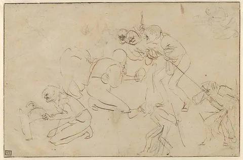 Adriaen Brouwer, Studies for an Adoration of the Shepherds