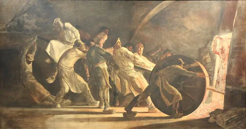 Constantin Meunier, Removal of a Broken Crucible