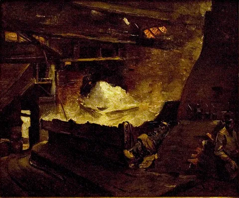 Constantin Meunier, In a Salt Refinery at Rupelmonde