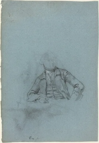 Allan Ramsay, Study of a Seated Man [recto]