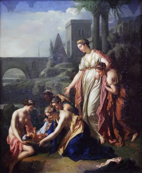 Adriaen van der Werff, Pharaoh's Daughter, rescuing the infant Moses from the waters