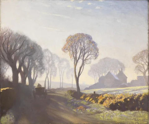 George Clausen, The Road, Winter Morning