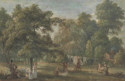 Paul Sandby, The Garden of Thomas Sandby's House at Englefield Green near Windsor