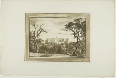 Paul Sandby, North West View of St Donat's Castle, plate four from Twelve Views in South Wales