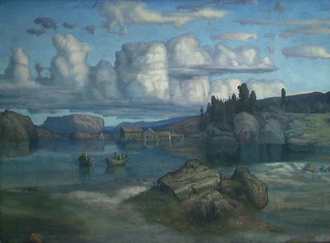 Lars Hertervig, View of Tysvær