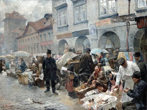 Luděk Marold, Egg market in Prague