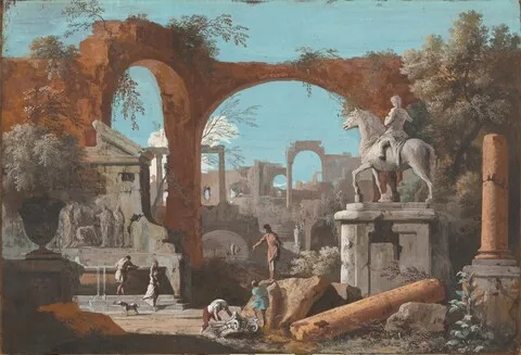 Marco Ricci, A Capriccio of Roman Ruins