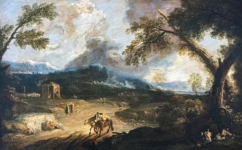 Marco Ricci, Landscape with monks and wayfarers