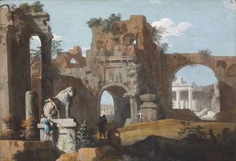 Marco Ricci, A Classical Landscape with Ruins