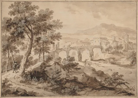 Marco Ricci, Landscape with Bridge
