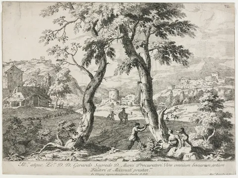 Marco Ricci, View of a Village with Figures in the Foreground