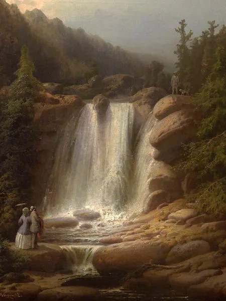 Josef Navrátil, Waterfall of the Mumlava River in the Giant Mountains