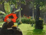 Charles Courtney Curran, Afternoon in the Cluny Garden, Paris