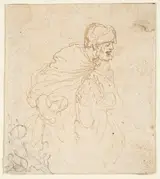 Stefano della Bella, A Bearded Man in a Cloak and Turban Facing Right.