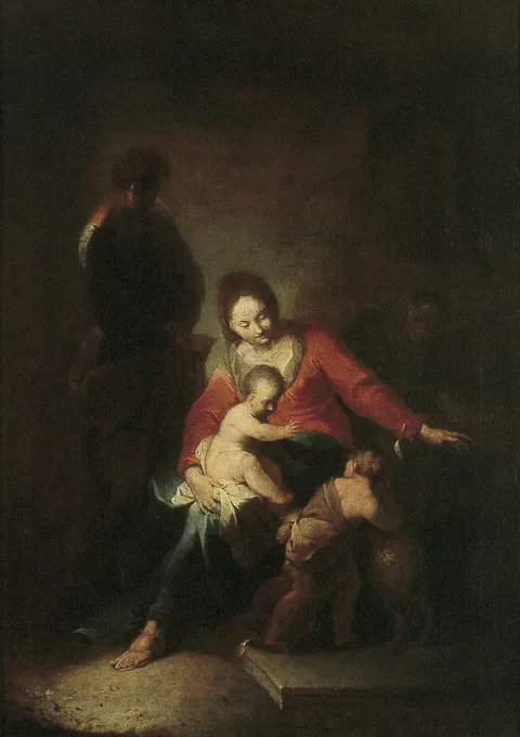 Januarius Zick, The Holy Family with John the Baptist as child