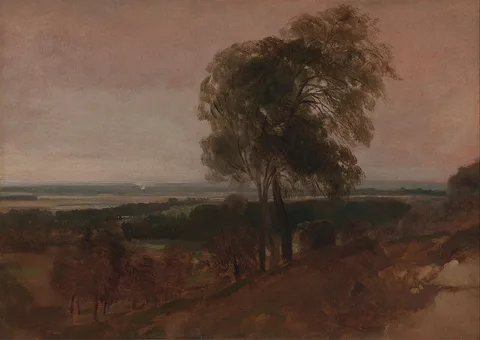 Peter De Wint, Landscape study at sunset