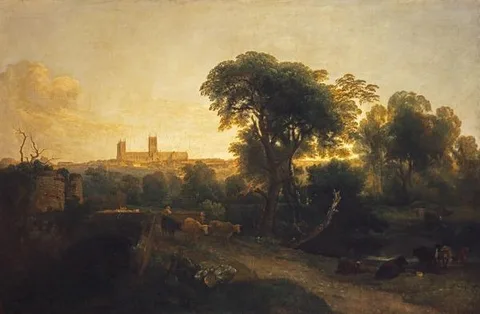 Peter De Wint, A Distant View of Lincoln Cathedral