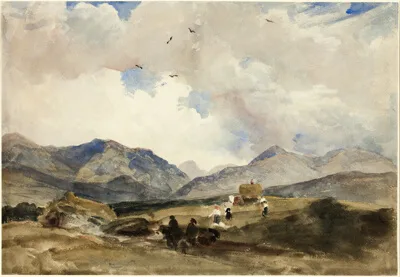 Peter De Wint, In Wales between Bangor and Capel Curig