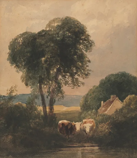 Peter De Wint, Welsh Landscape with Cattle