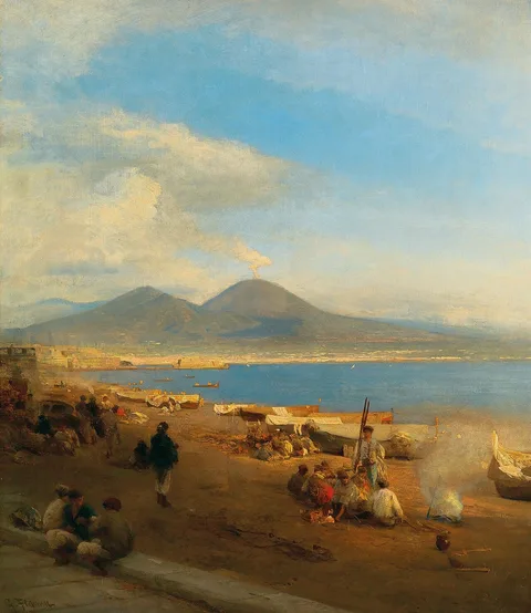 Albert Flamm, A view of the Gulf of Naples from Posilippo