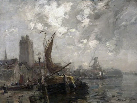 James Campbell Noble, The Old Wharf, Dordrecht, Holland