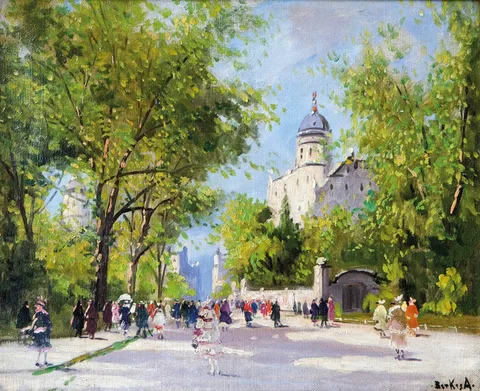 Antal Berkes, Detail of a street
