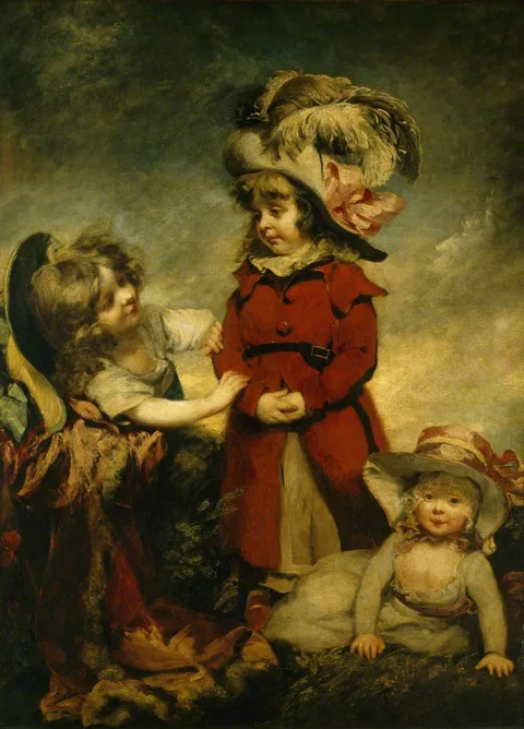Philip Reinagle, Three Children Dressing Up