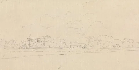 Thomas Daniell, Landscape with a Building in the Distance