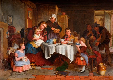 George Smith, Saying Grace, Cottage Interior