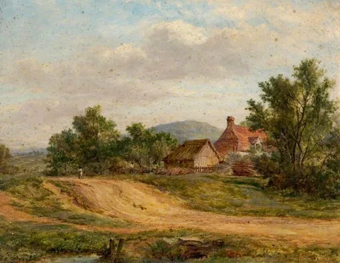 George Smith, A Country Road and Cottage