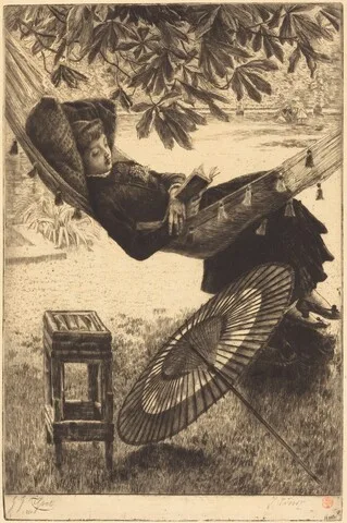James Tissot, The Hammock (Le hamac)
