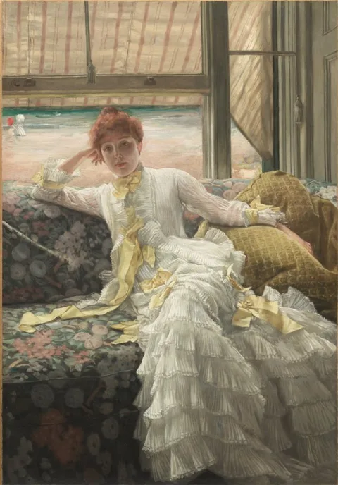 James Tissot, Seaside (July: Specimen of a Portrait)