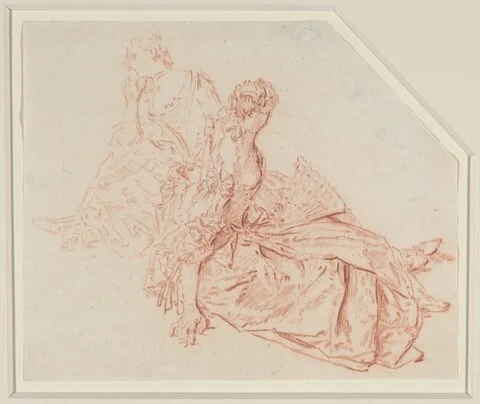 Nicolas Lancret, Two Seated Ladies