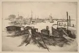 John Henry Twachtman, The Harbor, Bridgeport
