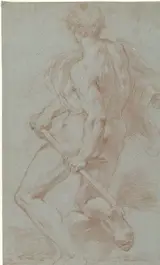 Francesco Trevisani, Studie van een knielende mannelijke naaktfiguur