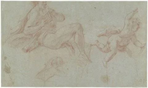 Francesco Trevisani, Studie van een fluitspelende man, van opzij