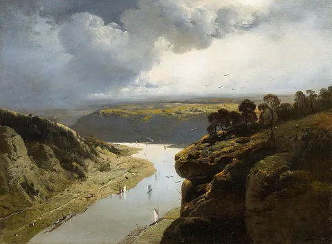 Charles Hoguet, View in the valley of the Rhone