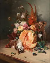 Henry Schouten, Composition with fruit, flowers and dead birds