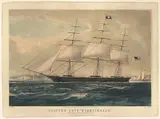 James Edward Buttersworth, Clipper Ship "Nightingale" getting under weigh off the Battery, New York