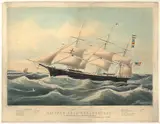 James Edward Buttersworth, Clipper Ship "Dreadnought" off Sandy Hook, February 23, 1854, nineteen days from Liverpool