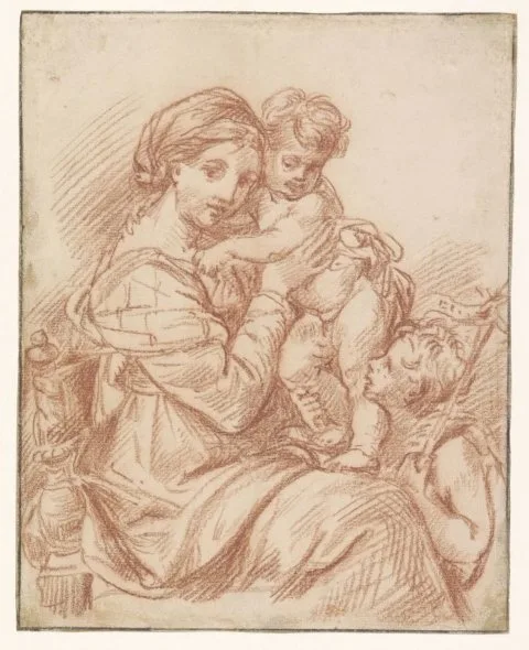Pierre Mignard, H. Maagd met het Christuskind op haar schoot