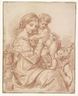 Pierre Mignard, H. Maagd met het Christuskind op haar schoot