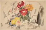 Charles Demuth, Zinnias and a Blue Dish with Lemons