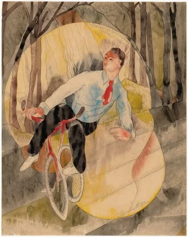 Charles Demuth, In Vaudeville, the Bicycle Rider