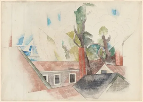 Charles Demuth, Rooftops and Trees
