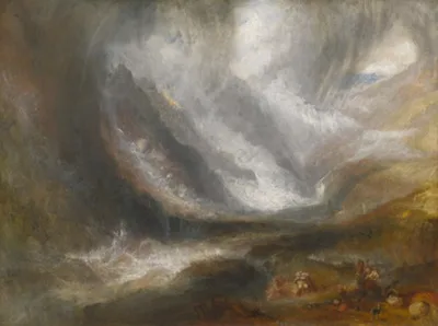 J. M. W. Turner, Valley of Aosta: Snowstorm, Avalanche, and Thunderstorm
