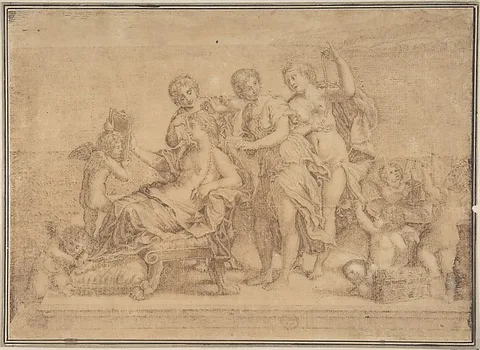 Francesco Albani, Engraver's Copy After The Toilet of Venus