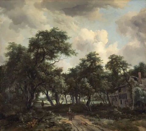 Meindert Hobbema, Hut among Trees